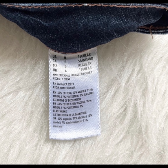 American Eagle Super Stretch X Jeans Sz 0 - Picture 7 of 8